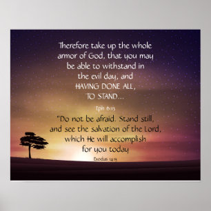 Poster Motivation ascendante inspirante Écriture biblique