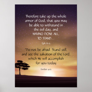 Poster Motivation ascendante inspirante Écriture biblique