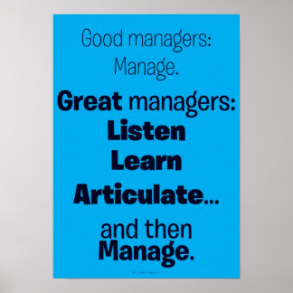 Poster Motivation - Bon / Grands Gestionnaires