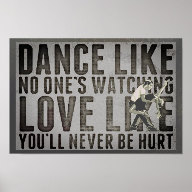 Poster Motivation Danser Couple Slogan (Devant)