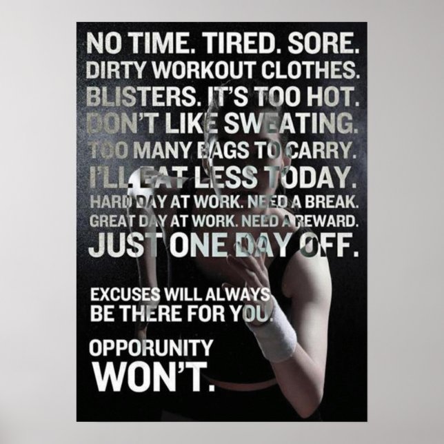 Poster Motivation de l'entraînement (Devant)