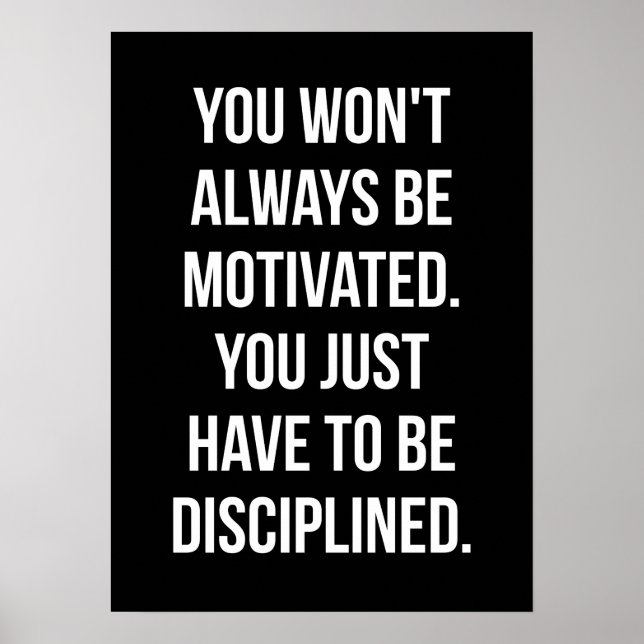 Poster Motivation de l'entraînement (Devant)