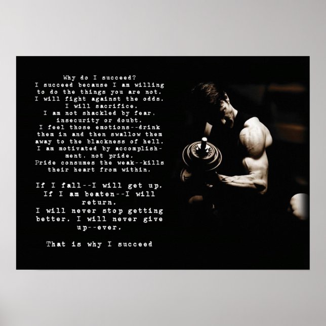 Poster Motivation de l'entraînement (Devant)