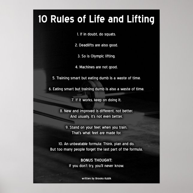 Poster Motivation de l'entraînement (Devant)