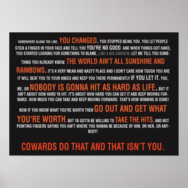 Poster Motivation de l'entraînement (Devant)