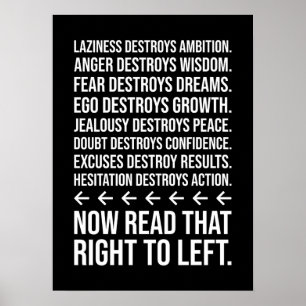 Poster Motivation De Réussite Intelligente, Gymnase, Hust