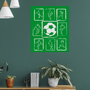 Poster Motivation des compétences en football peint