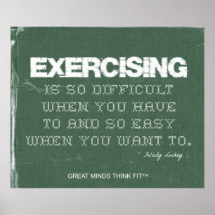 Poster Motivation d'exercice en denim vert