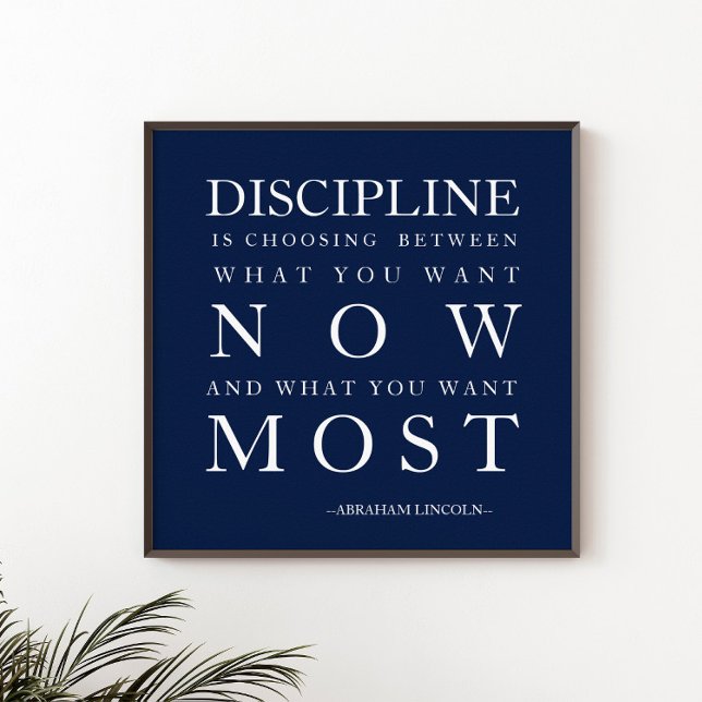 Poster Motivation Discipline Marine Bleu Blanc (Créateur téléchargé)