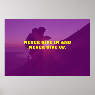 Poster Motivation du coucher de soleil rose