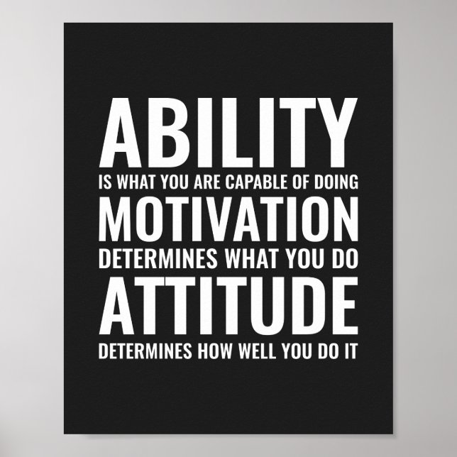 Poster Motivation et attitude des capacités | Devis motiv (Devant)