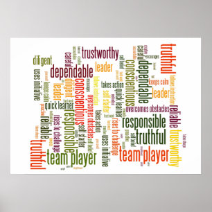 Poster Motivation Mots #4 valeurs positives