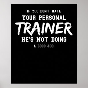 Poster Motivation personnelle de gymnase d'entraîneur de