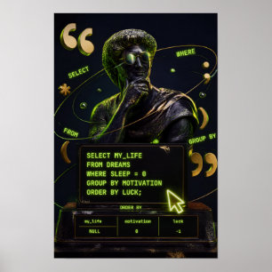 Poster Motivation SQL Humour de programmeur 