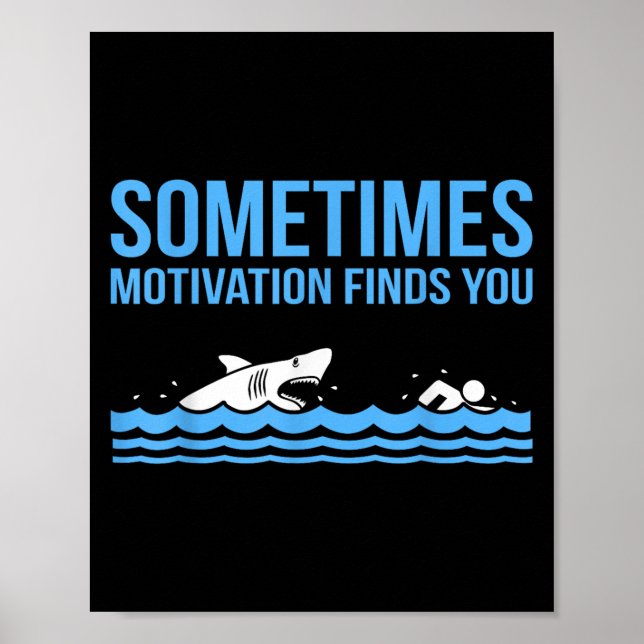 Poster Motivation Vous Trouve Drôle Swimmer Swimmer Coach (Devant)