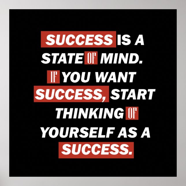 Poster Motivational cite le succès dans la vie (Devant)