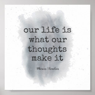 Poster motivational literary quote paint splatter design