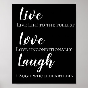 Poster Motivational Live Love Lauder