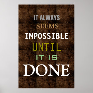 Poster Motivational Possibilité Citation Couleur Brown