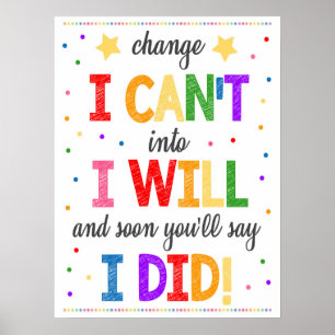 Poster Motivational Rainbow Classroom