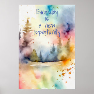 Poster Motivational Watercolor Wall Art 3