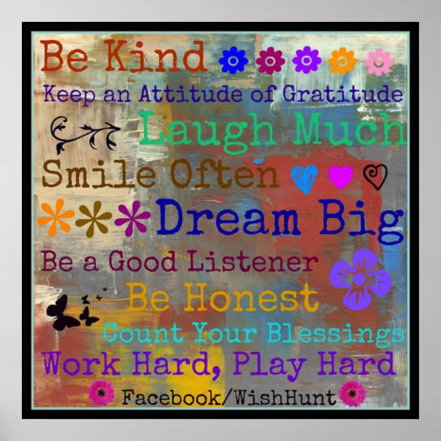 Poster Motivational WishHunt 24" x 24" (Devant)