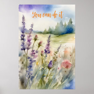 Poster Motivationnel aquarelle murale 40
