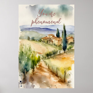 Poster Motivationnel Aquarelle murale 43