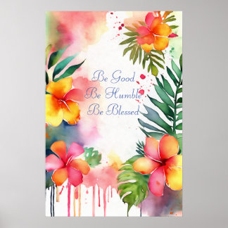 Poster Motivationnel Aquarelle murale Art 80