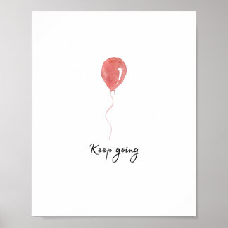 Poster Motivationnel - Art Aquarelle Minimaliste