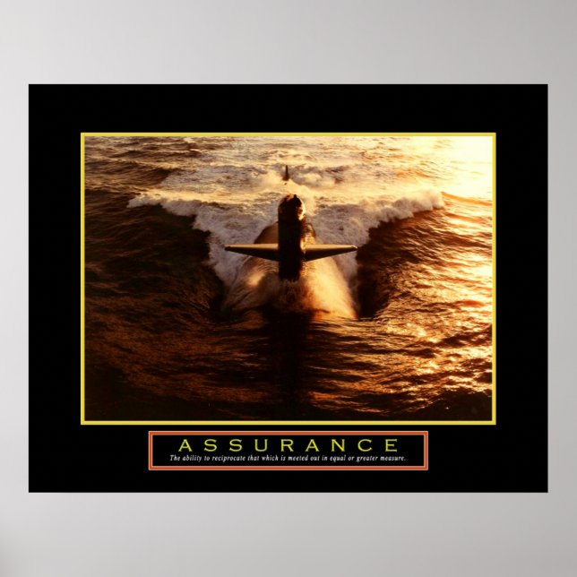 Poster motivationnel - "Assurance" - 22"x28" (Devant)