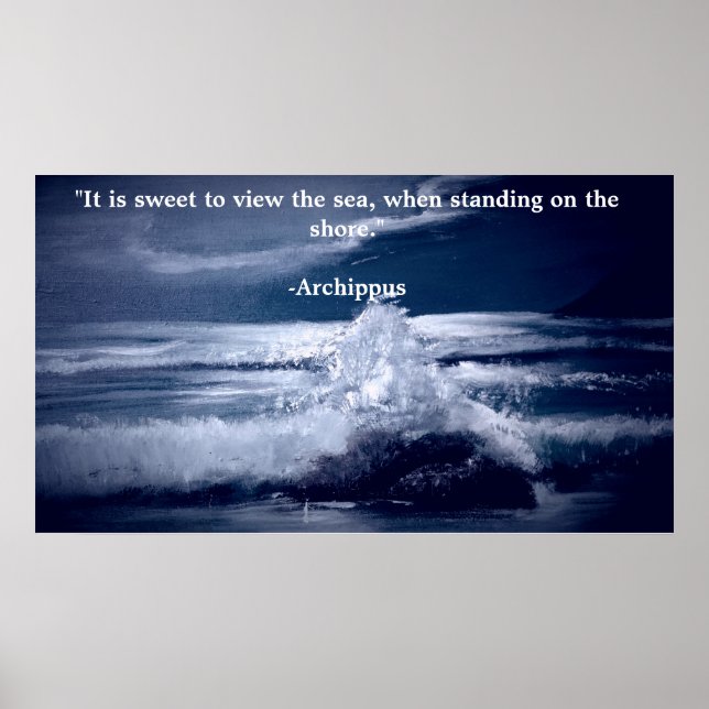 Poster motivationnel avec paysage marin (Devant)