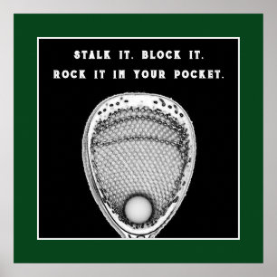 Poster Motivationnel de Lacrosse Goalie