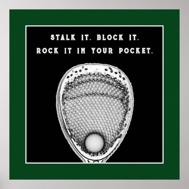 Poster Motivationnel de Lacrosse Goalie (Devant)