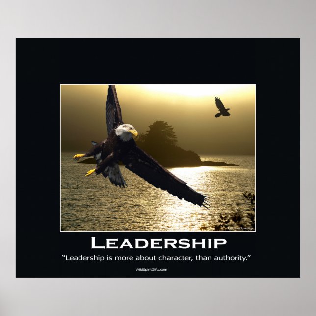 Poster Motivationnel de l'aigle chauve (Devant)