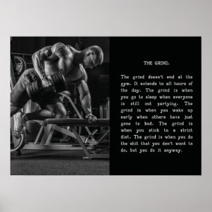 Poster motivationnel de réussite et de gymnase