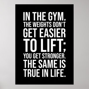 Poster motivationnel de réussite et de gymnase
