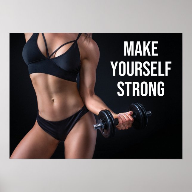 Poster motivationnel de réussite et de gymnase (Devant)
