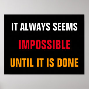 Poster Motivationnel Il Semble Toujours Citer Imprimer