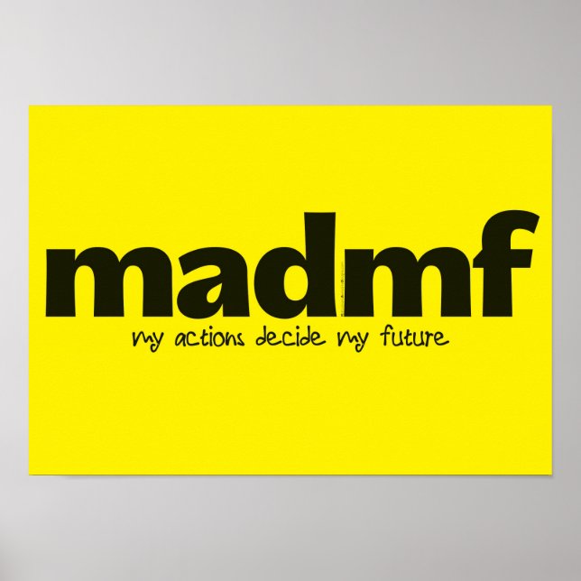 Poster Motivationnel - Mes actions Décider de mon  (Devant)