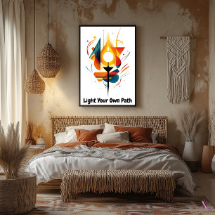 Poster Motivationnel minimaliste Abstrait Torch Art