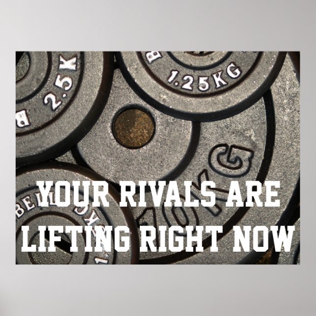 Poster Motivationnel Poids Lifting (Devant)