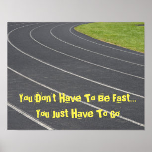 Poster Motivationnel Sport- Piste & Champ!