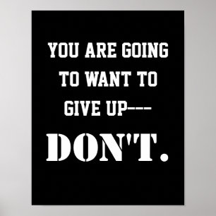 Poster Motivationnelle Inspirationnelle N'Abandonne Jamai