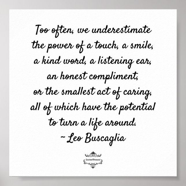 POSTER MOTIVÉ DE LA GENTILLESSE (Devant)