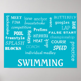 Poster Motivierend schwimmen!!!
