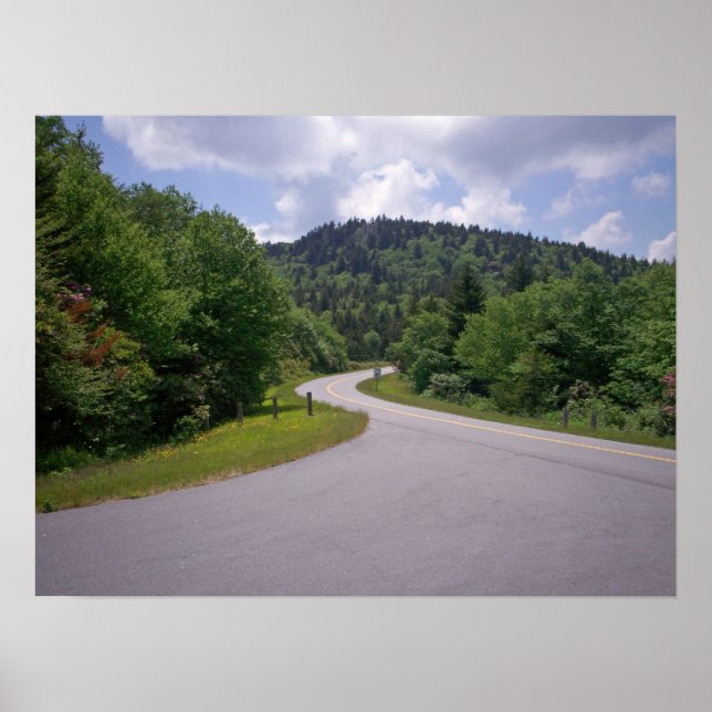 Poster Moto Blue Ridge Parkway (Devant)