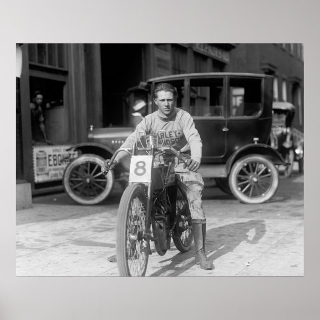 Poster Moto de course, 1922 (Devant)
