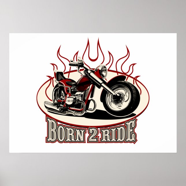 Poster Moto-dessin (Devant)