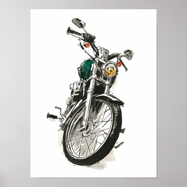 Poster Moto en encre I (Devant)